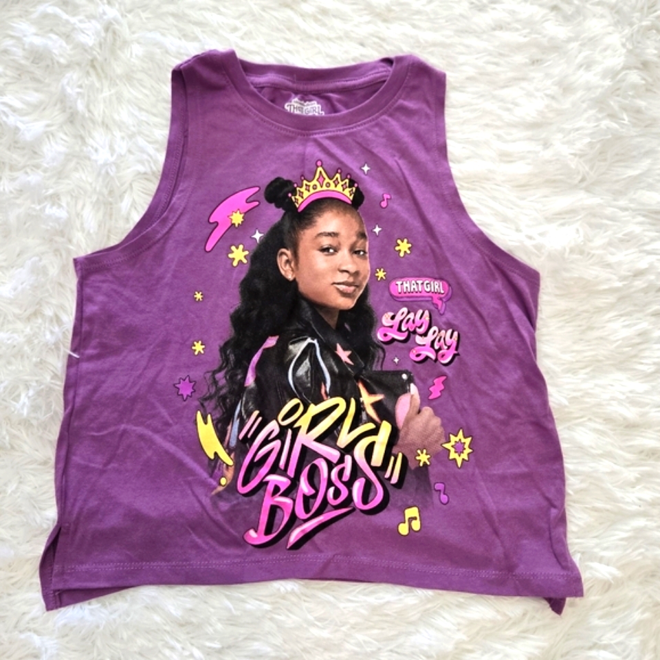 That Girl Lay Lay Purple Kids Graphic Tank Top